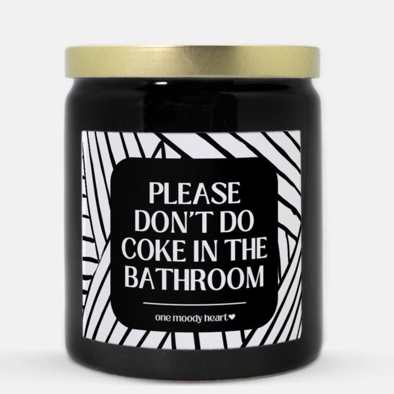 Please Don't Do Coke Candle (Modern Style)