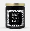 Best Aunt Ever Candle (Modern Style)