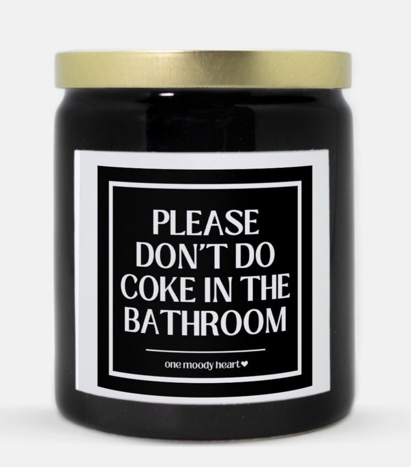 Please Don't Do Coke Candle (Classic Style)