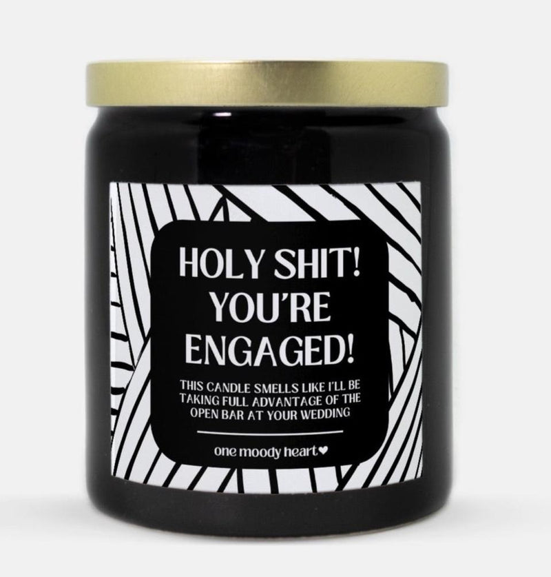 Holy Shit You're Engaged Candle (Modern Style)